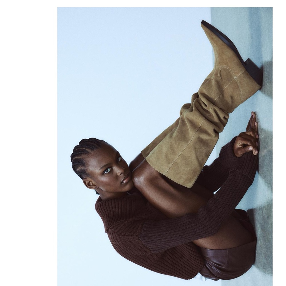Zara suede over the knee boots